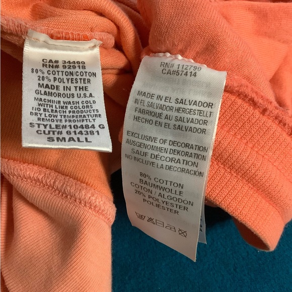 Juicy Couture Coral Terry Pants 30 x 32 Zip Up Hoodie with Crest - Picture 14 of 16